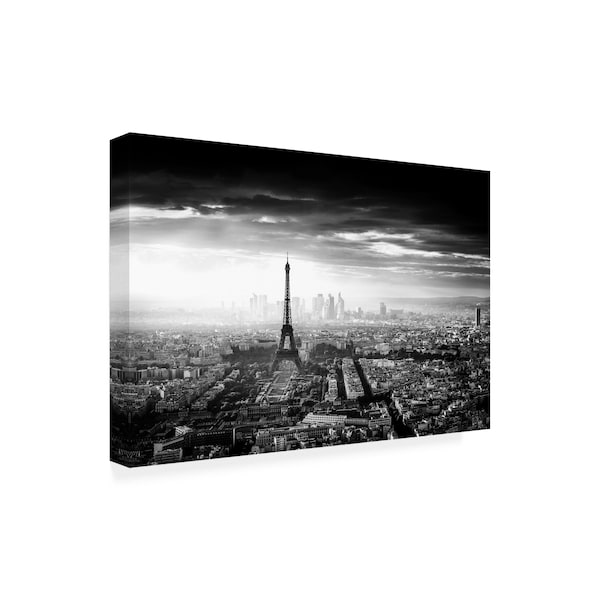 Jaco Marx 'Paris Eiffel In The Dark' Canvas Art,16x24